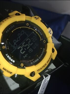 Ativa Yellow Digital Sports Watch - Water Resistant